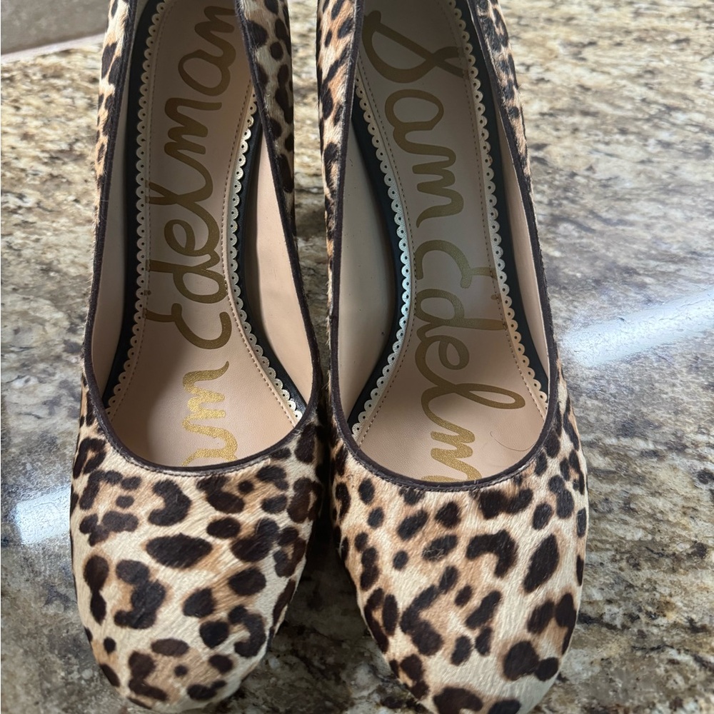 Leopard calf hair pump by Sam Edelman.